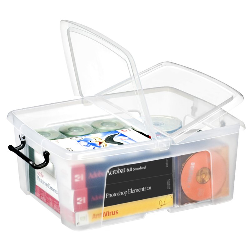 CEP transparante opbergbox Strata, 40 liter, stapelbaar, PP